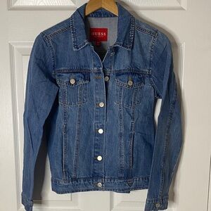 Guess Medium Blue Denim Jacket with Button Front #3